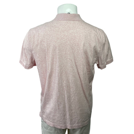Banana Republic Men's Pink Luxe Touch Performance Short Sleeve Polo Shirt Sz L