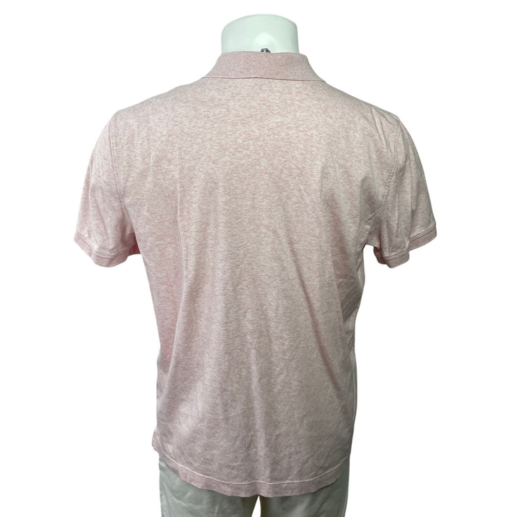 Banana Republic Men's Pink Luxe Touch Performance Short Sleeve Polo Shirt Sz L