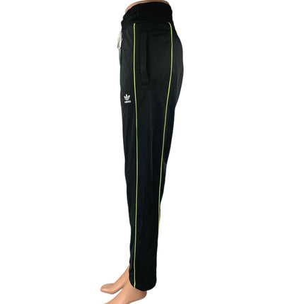 Adidas Women's Black High Rise Drawstring Straight Leg Trousers Sweatpants Sz M