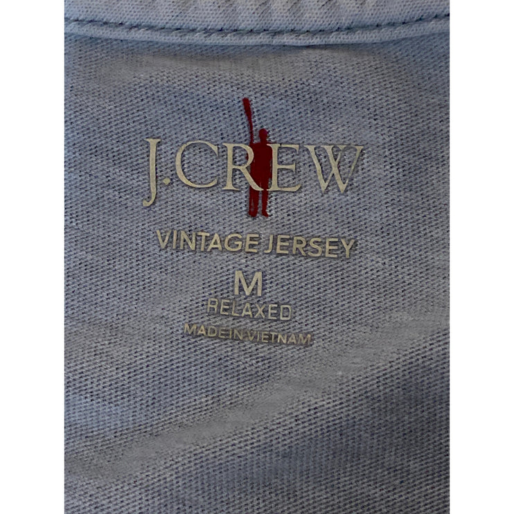 J.Crew Vintage Jersey Men's Blue Pocket Short Sleeve Crewneck T Shirt Tee Top M