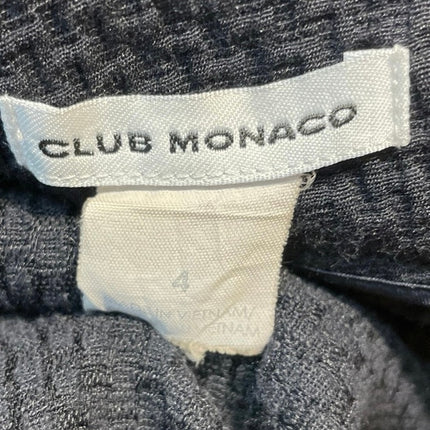 Club Monaco Women's Black High Rise Straight Flare Cropped Trousers Pants Size 4