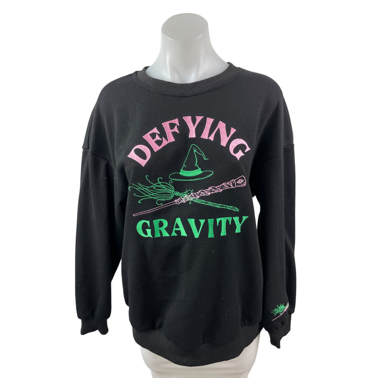 Wicked Movie Black Defying Gravity Graphic Long Sleeve Sweater Sweatshirt Top M