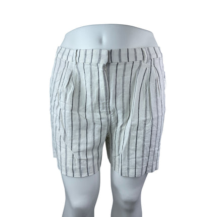 NEW Old Navy Taylor Womens White Linen Striped Lounge Wide Leg Bermuda Shorts XL