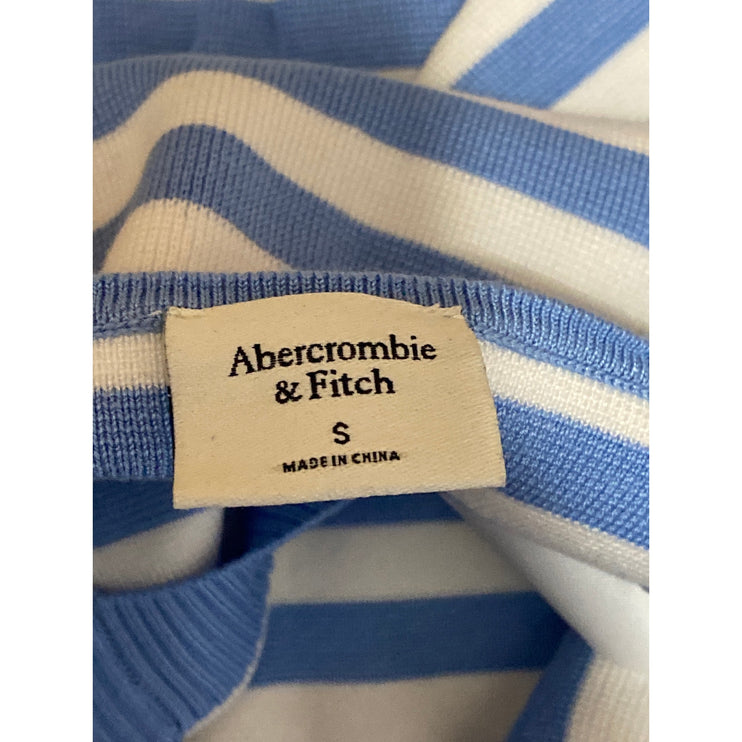 Abercrombie & Fitch Blue White Striped Sleeveless Cami Tank Crop Top Size S