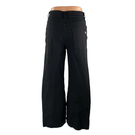 M.M Lafleur Women's Black High Rise Wide Leg Baggy Palazzo Denim Jeans Size 0