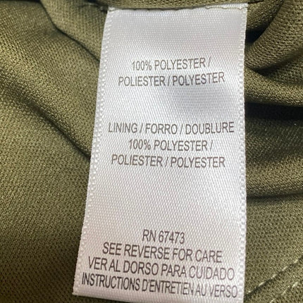 Taylor Olive Green Silky Satin Sleeveless Cami Cowl Neck Tank Slip Dress Size 16