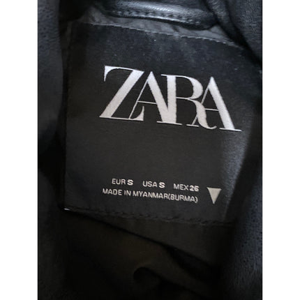 Zara Women's Black Stand Collar Sleeveless Puffer Quilted Vest Jacket Size S