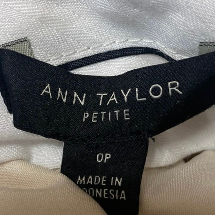 Ann Taylor Women's Beige Skinny Leg High Waist Khaki Chino Trousers Pants Size 0