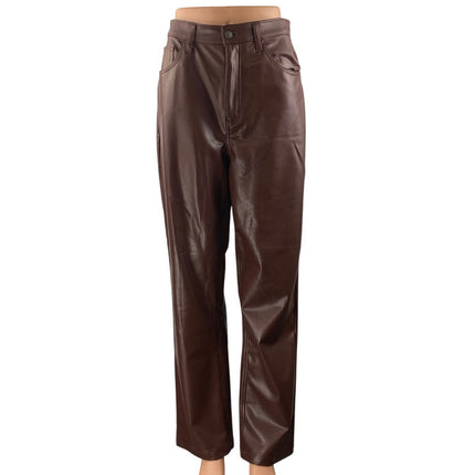 Abercrombie & Fitch The 90s Straight Ultra High Rise Brown Trousers Pants Size 6