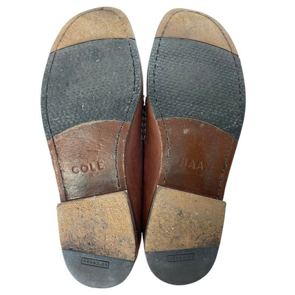 Cole Haan Pinch Grand Men's Brown Leather Flat Heel Penny Loafers Shoes Size 9