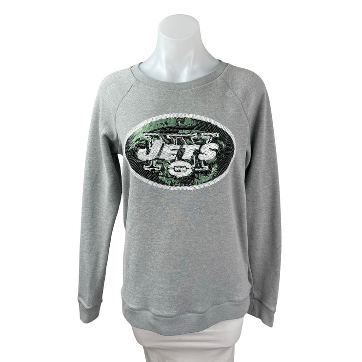 Victoria's Secret Pink x NFL New York Jets Sequin Long Sleeve Sweatshirt Top S
