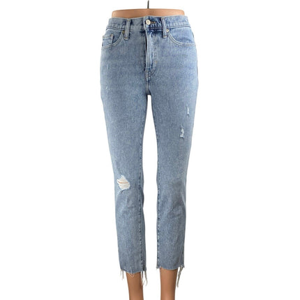 Banana Republic Blue High Waisted Distressed Frayed Skinny Denim Jeans Pants 26