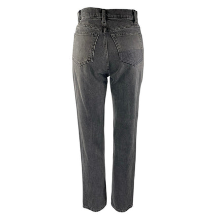 Reformation Cynthia Patch High Rise Straight Women's Black Denim Jeans Size 24