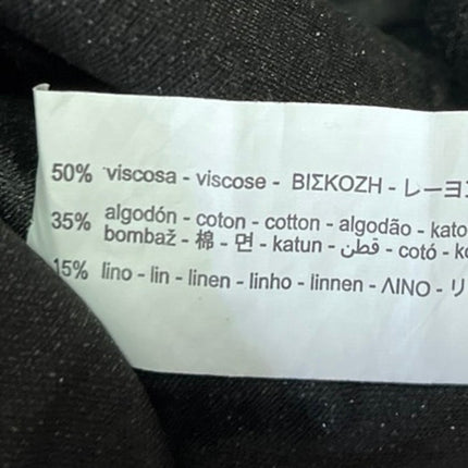 Zara Women's Black Linen High Waisted Pleated A Line Mini Casual Shorts Size M