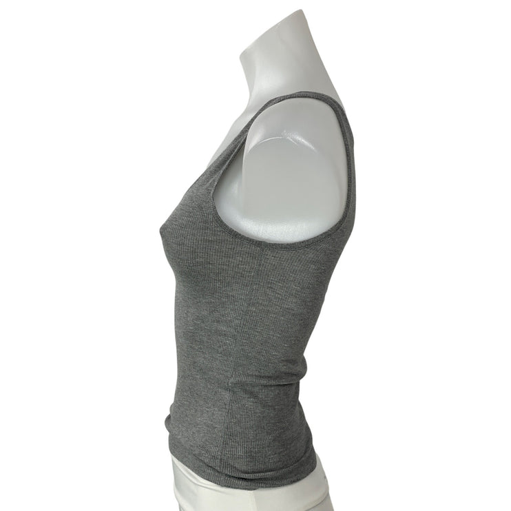 SKIMS Team USA Women's Gray Sleeveless Graphic Print Ribbed Knit Tank Top Size M