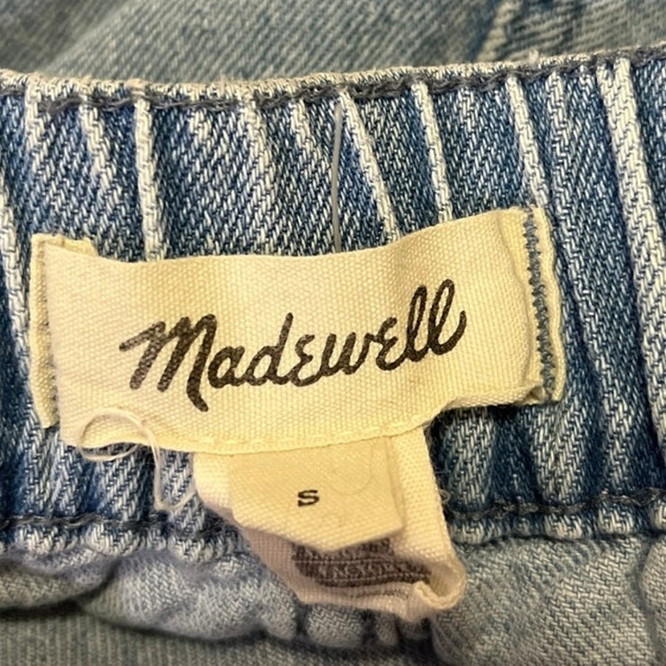 Madewell Women's Blue Medium Wah High Waist Elastic Waist Denim Jeans Shorts S