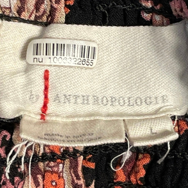 Anthropologie Myla Ruffled Boho High Waist Paisley Tiered A Line Mini Skirt Sz L