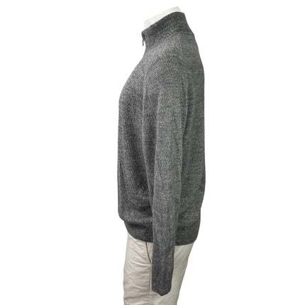 Weatherproof Men's Gray Long Sleeve Knit Turtleneck 1/4 Zip Sweater Top Size L