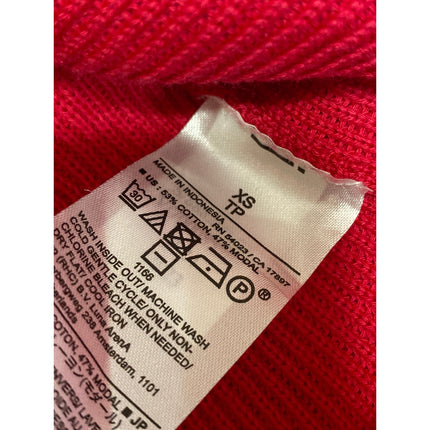 Banana Republic Women's Red Ribbed Knit Long Sleeve Pullover Sweater Top Size XS