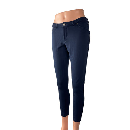 Tommy Hilfiger Women's Navy Blue Mid Rise Slim Skinny Trousers Pants Size S