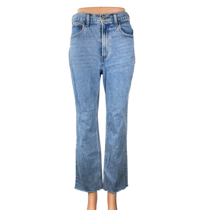 Abercrombie & Fitch The Ankle Straight Ultra High Rise Flare Denim Jeans Size 27