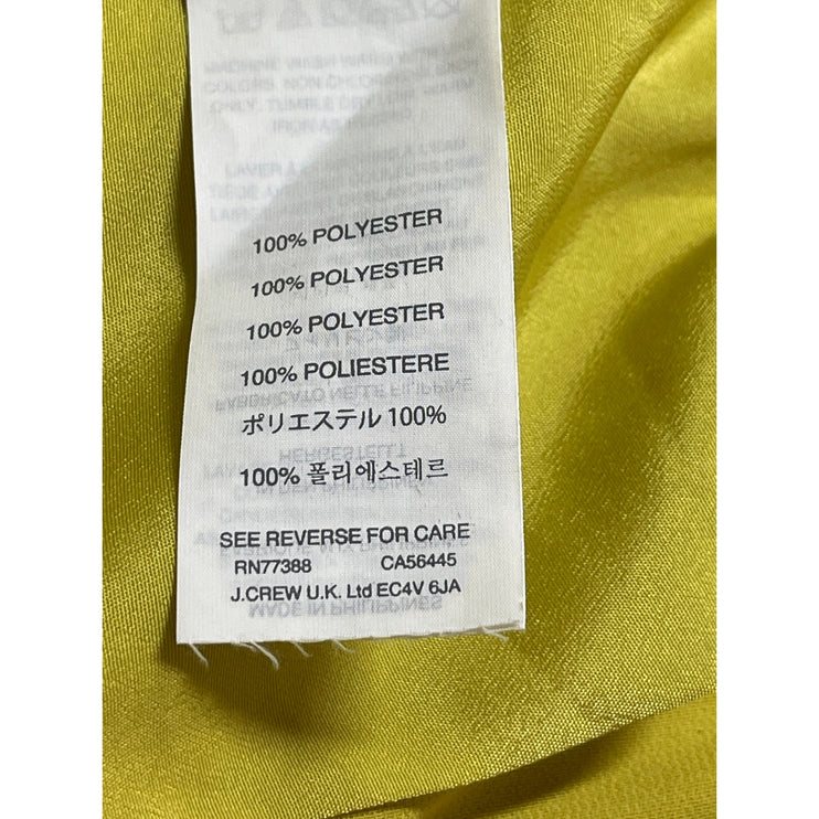 J. Crew Women's Yellow Straight High Rise Elastic Waist Casual Mini Shorts Sz 2