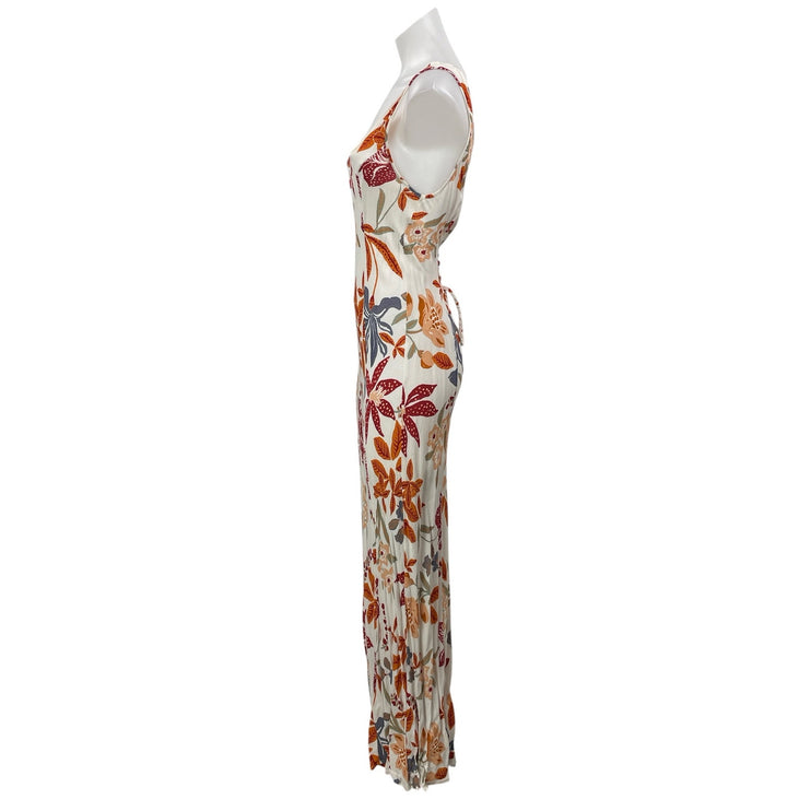 Vrg grl Multicolor Floral Sleeveless Scoop Neck Tank Maxi Sheath Dress Size 12