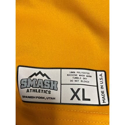 SMASH Athletics Men's Red Yellow NYC Basketball 30 Reversible Jersey Tank Top XL