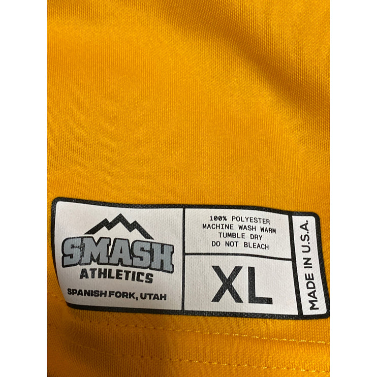 SMASH Athletics Men's Red Yellow NYC Basketball 30 Reversible Jersey Tank Top XL