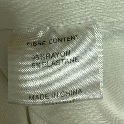 Princess Polly White Long Sleeve One Shoulder Drape Ruched Blouse Top Size 10