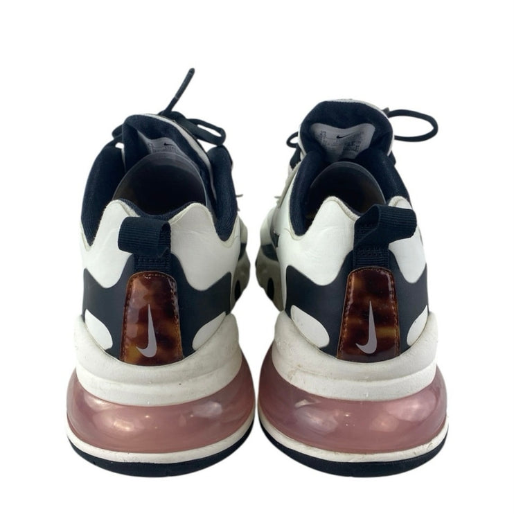 NIKE Air Max 270 React Women's White Black Low Top Athletic Sneakers Shoes 8.5
