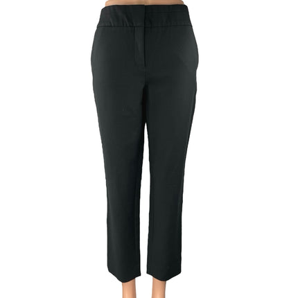Chico's Women's Black High Waisted Cropped Straight Leg Trousers Pants Size 4
