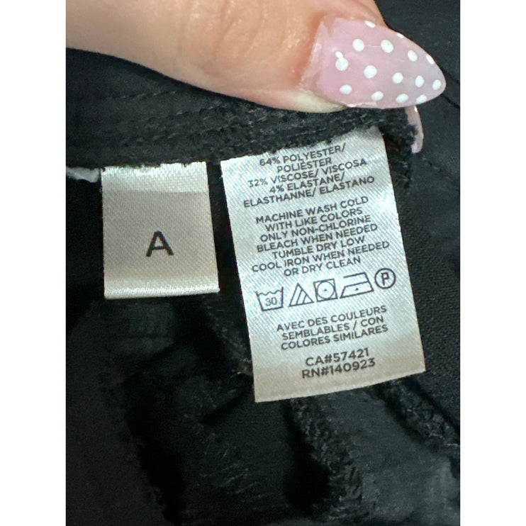 Ann Taylor LOFT Women's Black High Waisted Wide Leg Trousers Pants Size 00P