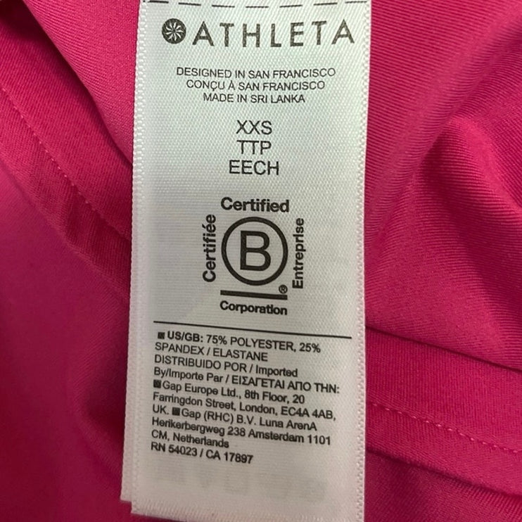 NEW Athleta Conscious Pink Racerback Tennis Golf  Mini Fit & Flare Dress Sz XXS