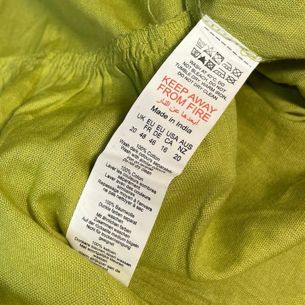 Boohoo Women's Green Short Balloon Sleeve V Neck Peplum Wrap Blouse Top Size 16