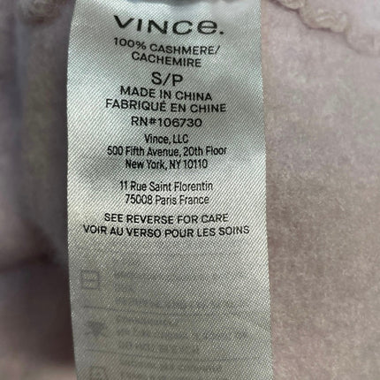 Vince 100% Cashmere Women's Pink Long Sleeve Button Up Cardigan Sweater Top Sz S