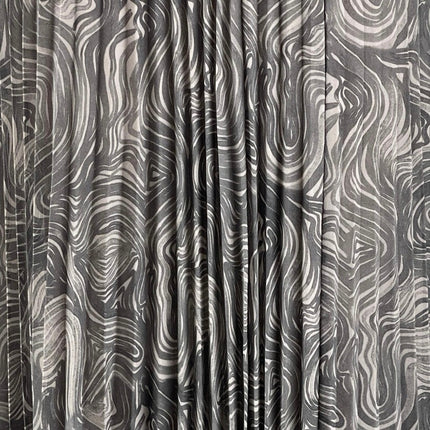 & Other Stories Abstract Plisse Pleated Asymmetric Midi Flare A-Line Skirt Sz 6