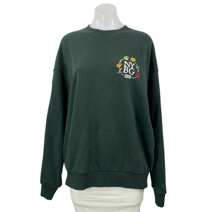 NYBG Kith Dark Green Long Sleeves Graphic Pullover Sweater Sweatshirt Top Size M