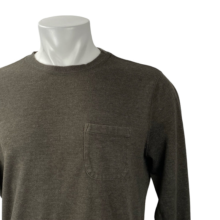 Vuori Men's Dark Gray Crew Neck Long Sleeve Sweater Sweatshirt Tee T-Shirt Top L