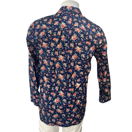 Gap The Modern Oxford Men's Blue Floral Long Sleeve Button Down Shirt Top Size L