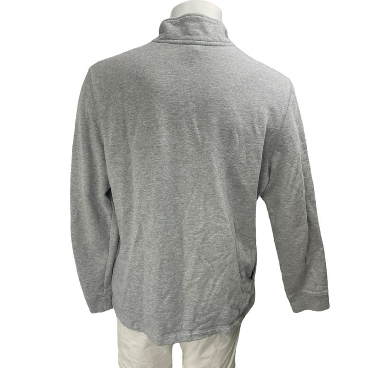 Ted Baker Men's Gray Long Sleeve Fleece Quarter Zip Knit Sweater Top Size 6