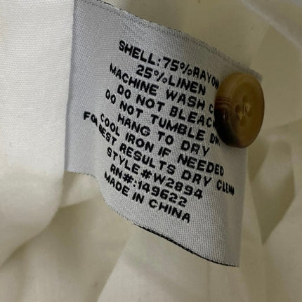 Walter Baker Women's White Linen High Waisted Pleated Casual Mini Shorts Size M