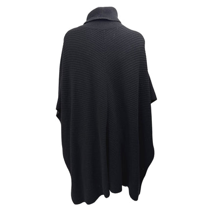 & Other Stories Women's Black Turtleneck Knit Poncho Shrug Sweater Top Size S