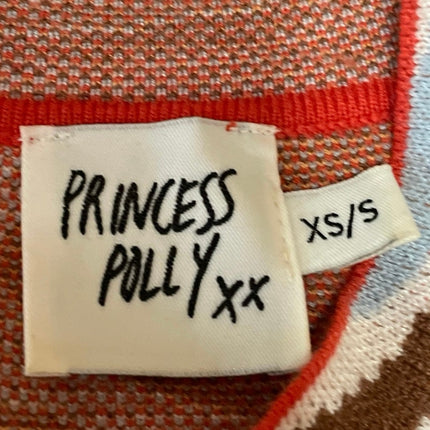 Princess Polly Savana Multicolor Sleeveless Halter Cutouts Halter Mini Sz XS/S