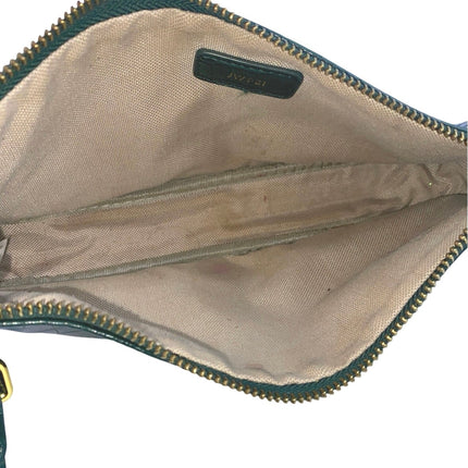 JW Pei Eva Women's Dark Green Croc Vegan Leather Shoulder Handbag OS