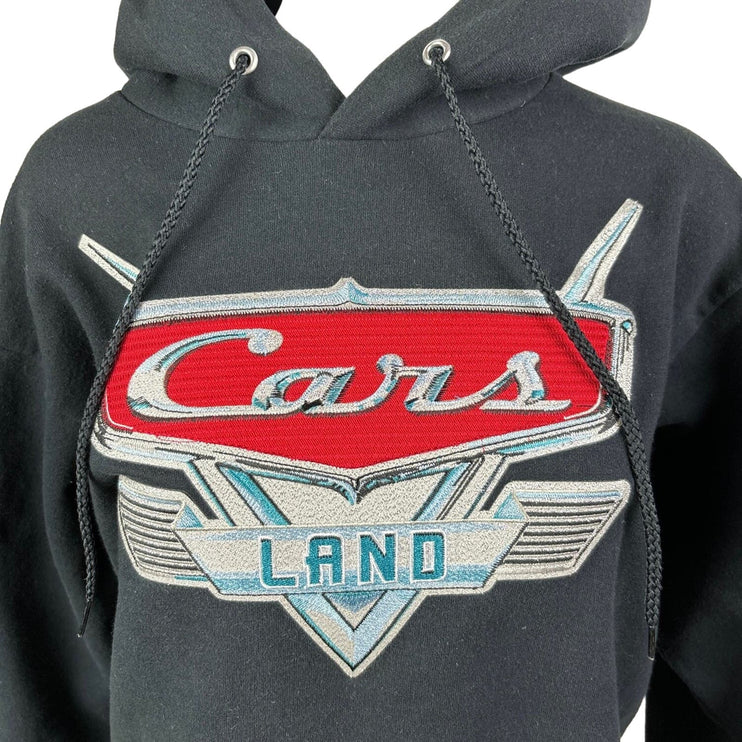 Disney Womens Black Cars Land Movie Graphic Print Pixar Long Sleeve Hoodie S