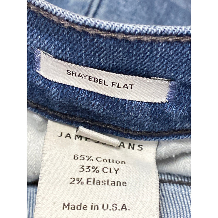 James Jeans Shayebel Flat Women's Blue High Ride Flared Bootcut Denim Jeans 28