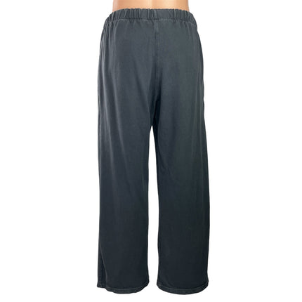 Brandy Melville Womens Black High Waisted Pull On Wide Leg Trousers Pants Size M