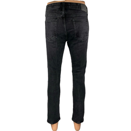 Aeropostale Men's Black Washed Mid Rise Slim Straight Leg Denim Jeans Size 30x32