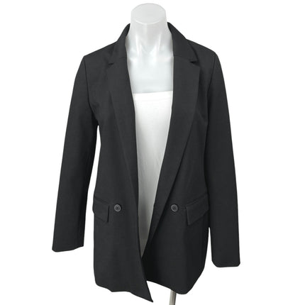 GAP Women's Black Double Breasted Long Sleeve Notch Collar Blazer Coat Jacket 4